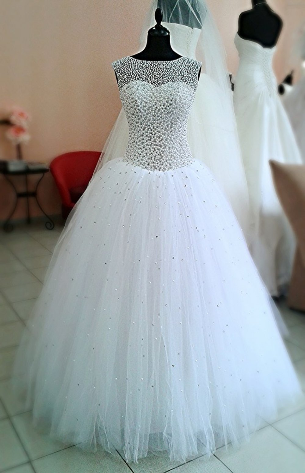 Свадебное платье "Амели", цвет белый, размер 44.